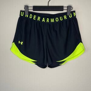 Under Armour Play Up Shorts Black Lime Green Women’s - Size M